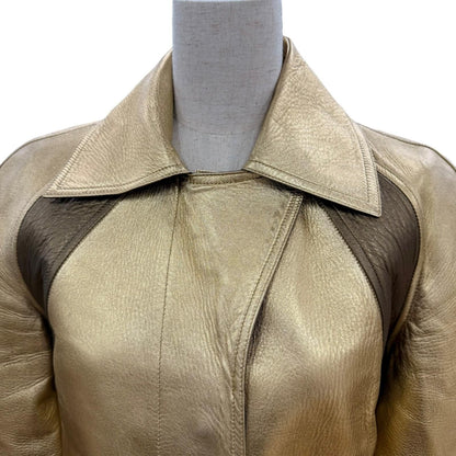 Gucci Vintage Sheepskin Era Lambskin Coat Gold 42 — view 2