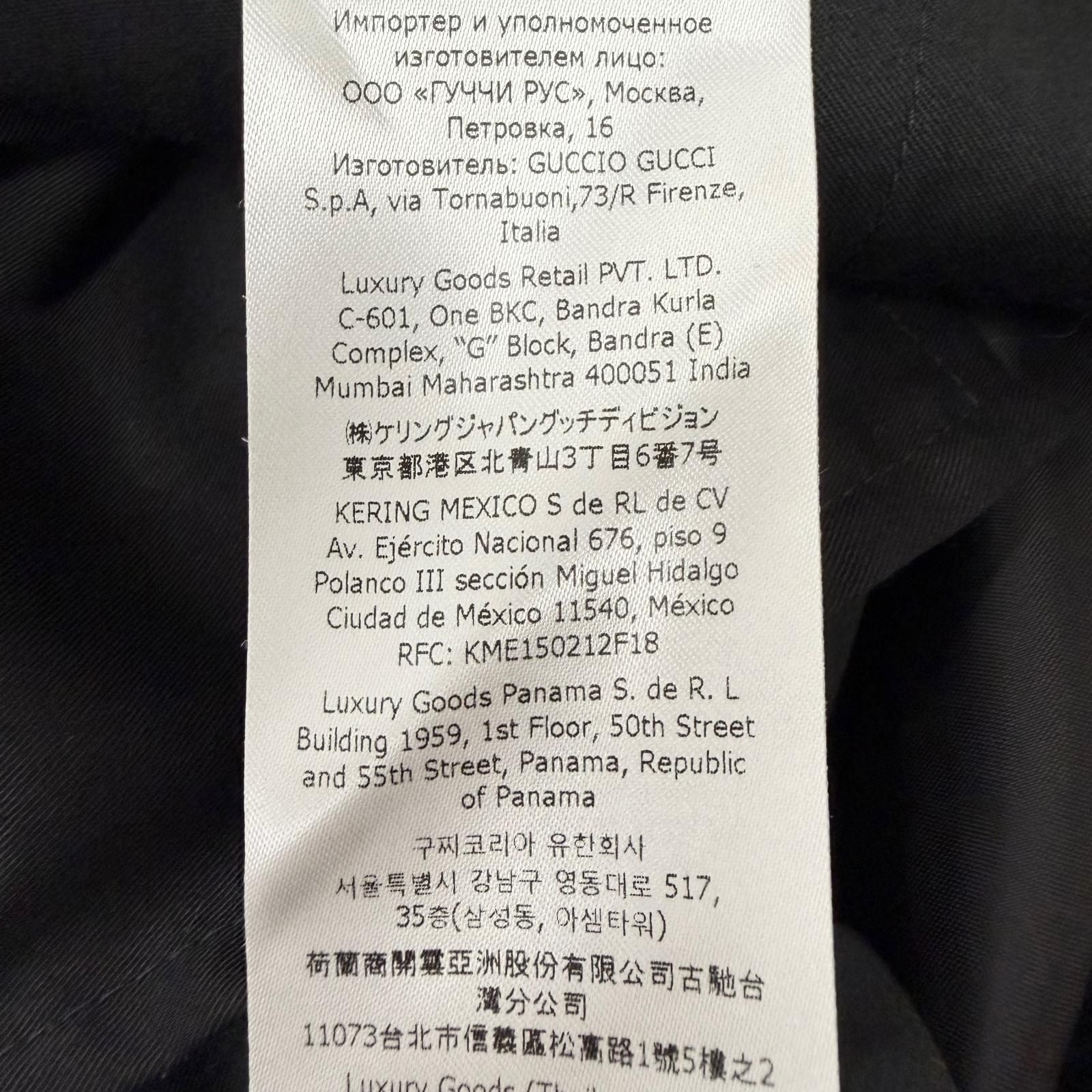 Gucci Wool GG Logo Allover Pattern Single Trousers Pants Navy 52 Swiss — view 9