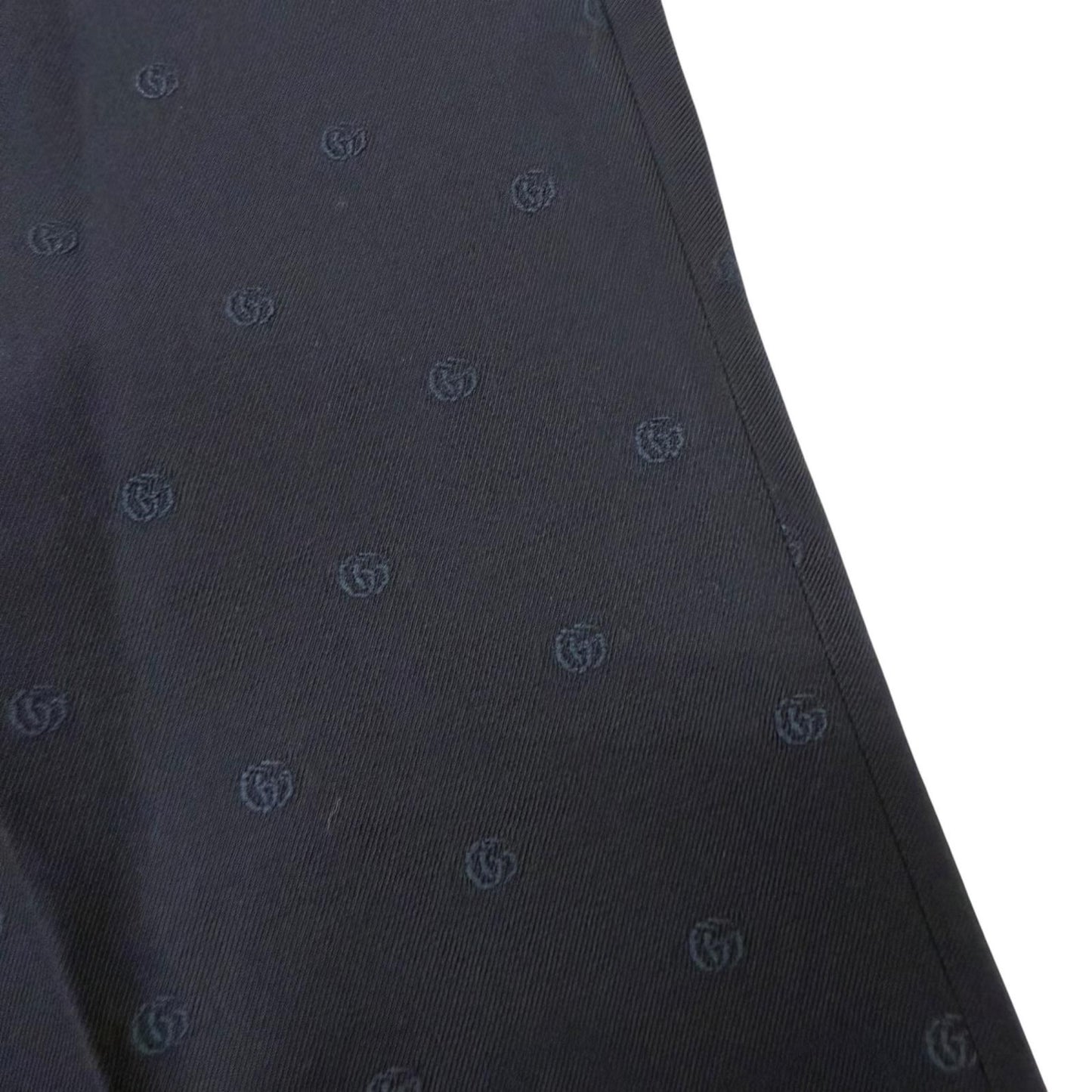 Gucci Wool GG Logo Allover Pattern Single Trousers Pants Navy 52 Swiss — view 5