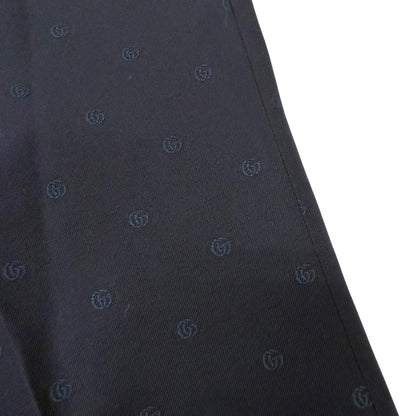 Gucci Wool GG Logo Allover Pattern Single Trousers Pants Navy 52 Swiss — view 5