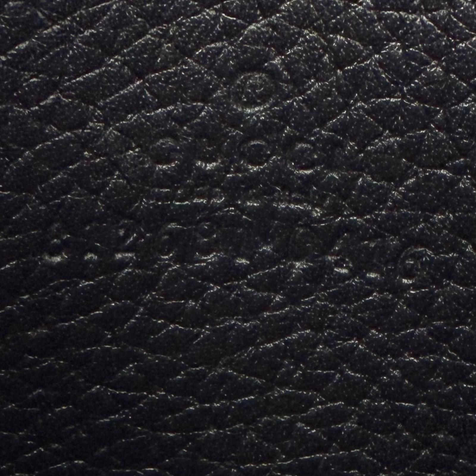 Gucci Gray Leather Maxi GG Business Card Holder Case Black — view 7