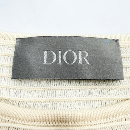 Dior Homme Striped Logo Patch Ribbed Crew Neck Top Short Sleeve T-Shirt — view 6