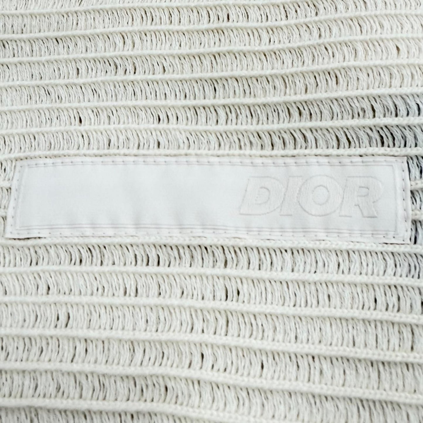 Dior Homme Striped Logo Patch Ribbed Crew Neck Top Short Sleeve T-Shirt — view 5