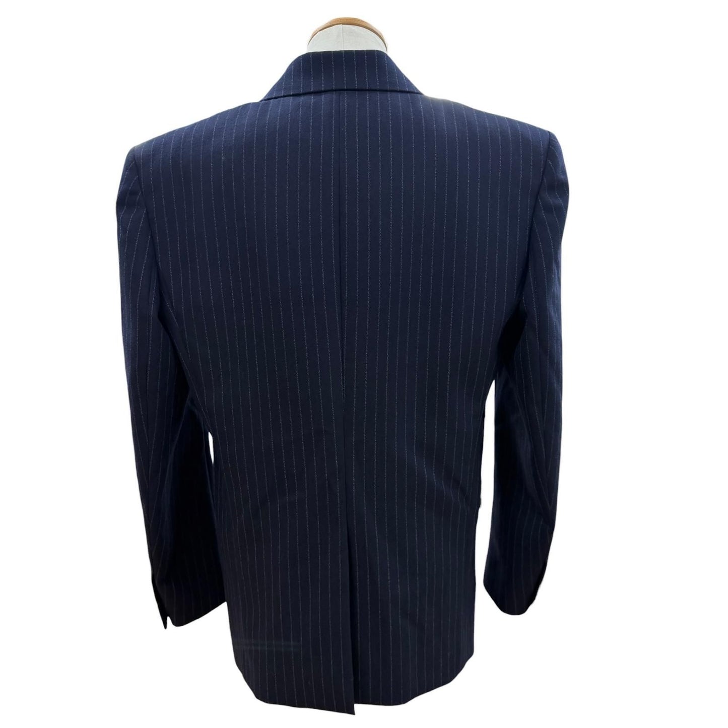 Saint Laurent Paris Striped Pattern Peak Lapel Double Breasted Tailored 48 — view 4