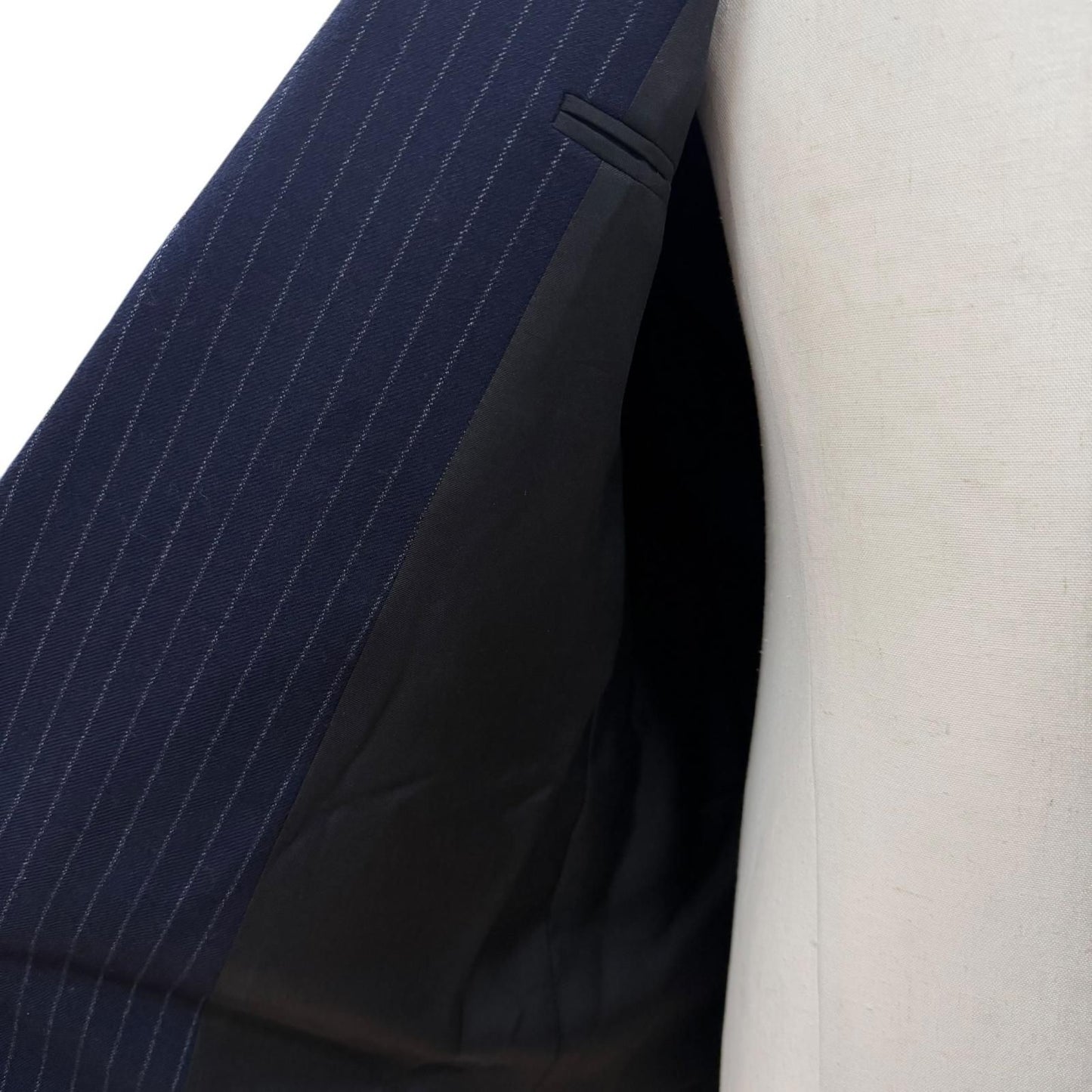 Saint Laurent Paris Striped Pattern Peak Lapel Double Breasted Tailored 48 — view 5