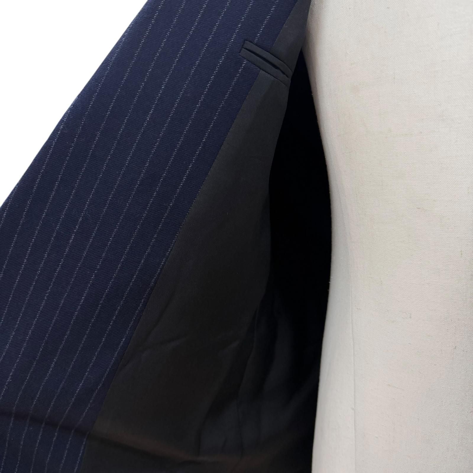 Saint Laurent Paris Striped Pattern Peak Lapel Double Breasted Tailored 48 — view 5