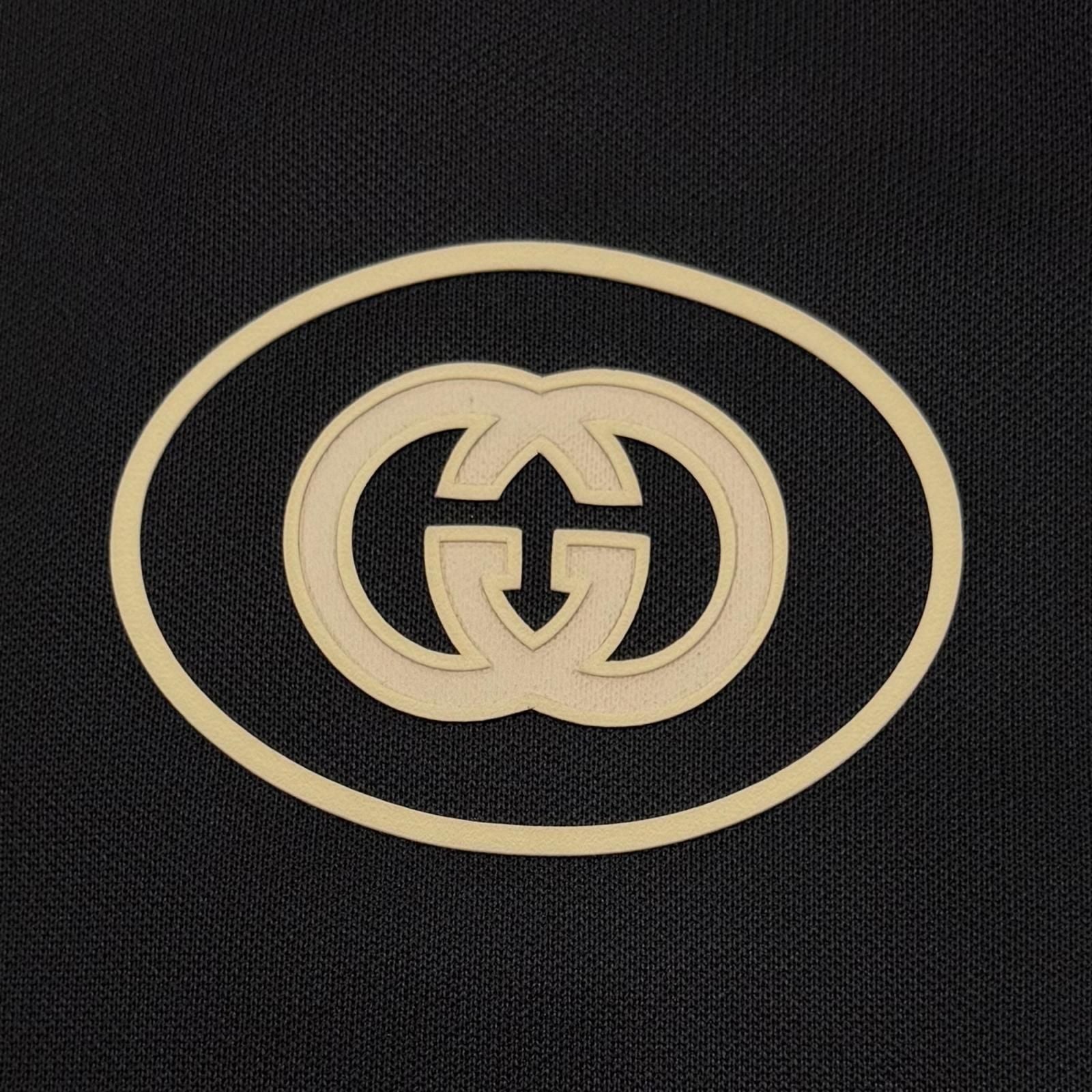Gucci Interlocking Web Stripe Zipup Truck Jacket Black — view 6