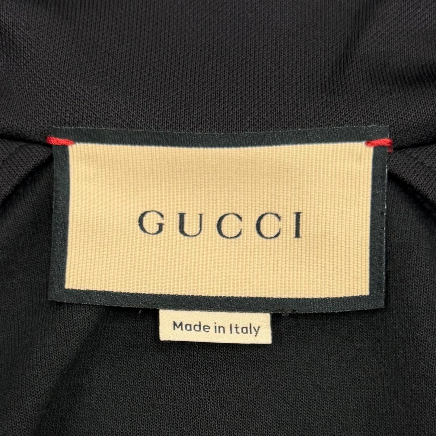 Gucci Interlocking Web Stripe Zipup Truck Jacket Black — view 8