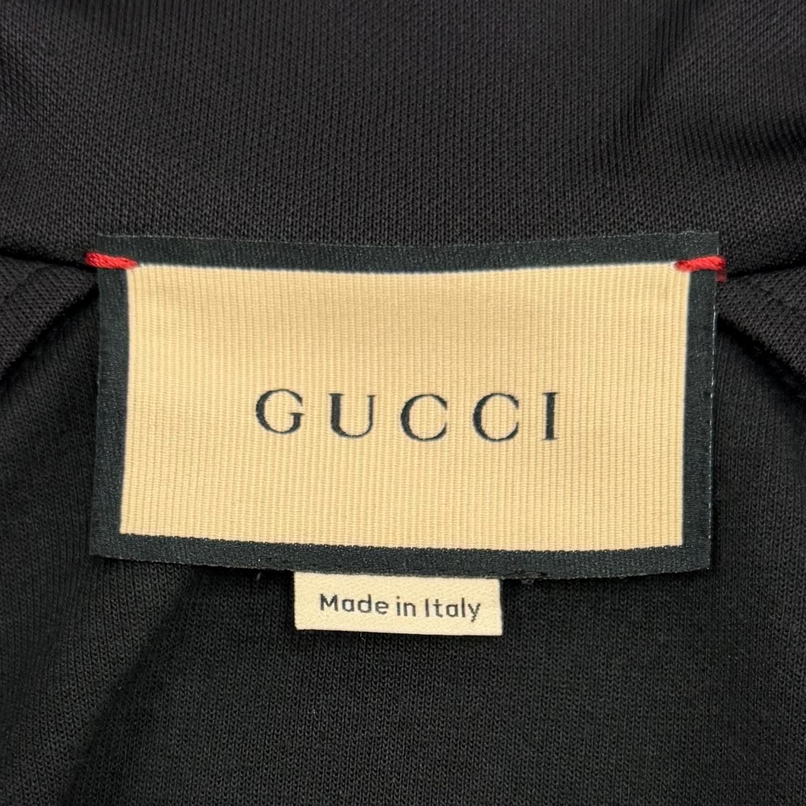 Gucci Interlocking Web Stripe Zipup Truck Jacket Black — view 8