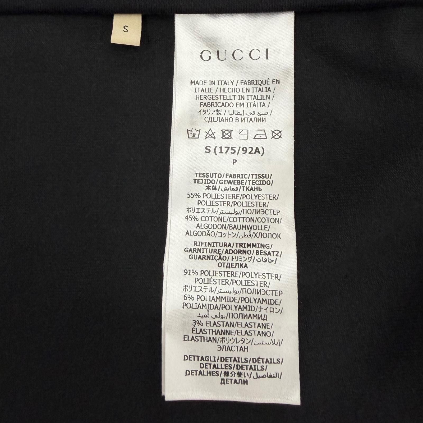 Gucci Interlocking Web Stripe Zipup Truck Jacket Black — view 9