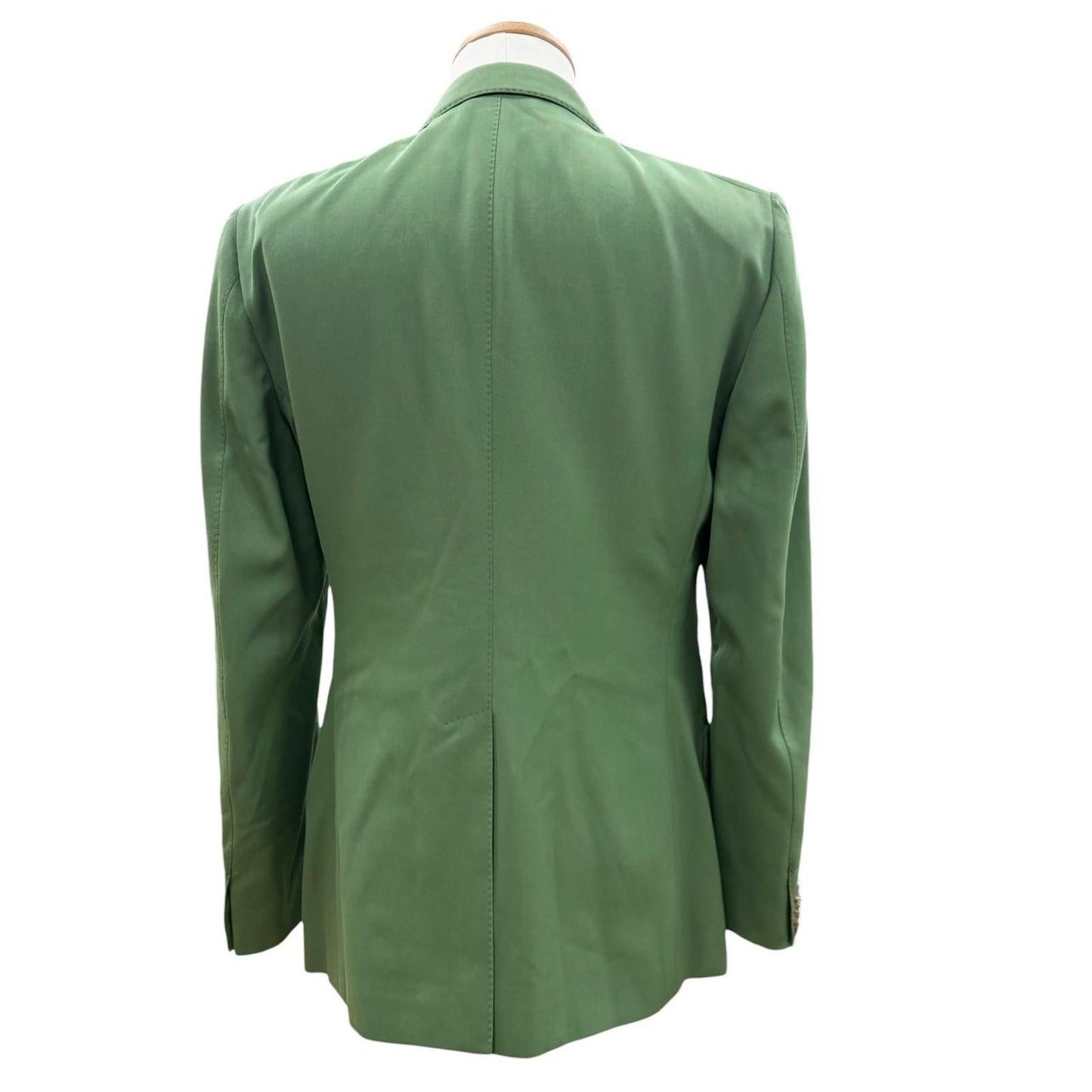 Gucci Wool Peak Lapel Double Breasted Tailored Jacket Green 46 — view 4
