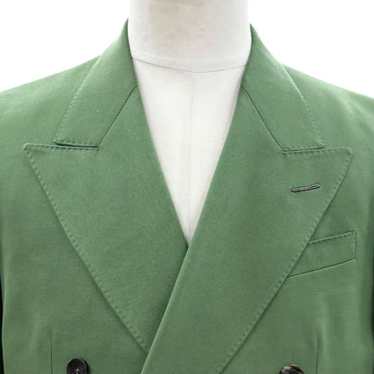 Gucci Wool Peak Lapel Double Breasted Tailored Jacket Green 46 — view 2