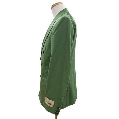 Gucci Wool Peak Lapel Double Breasted Tailored Jacket Green 46 — view 3