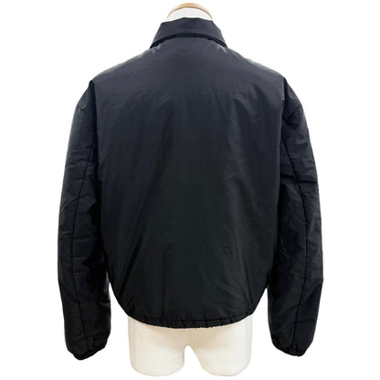 Prada Triangle Logo Plate Zip Up Padded Jacket Black XS — view 4