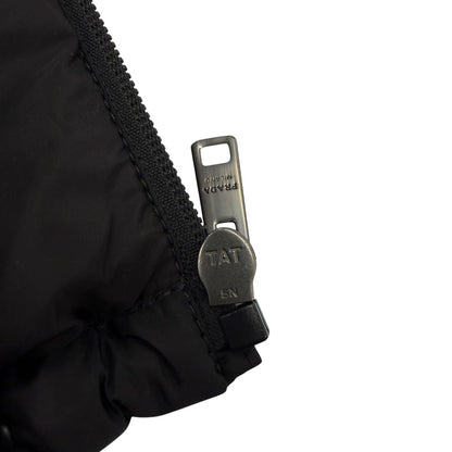 Prada Triangle Logo Plate Zip Up Padded Jacket Black XS — view 7