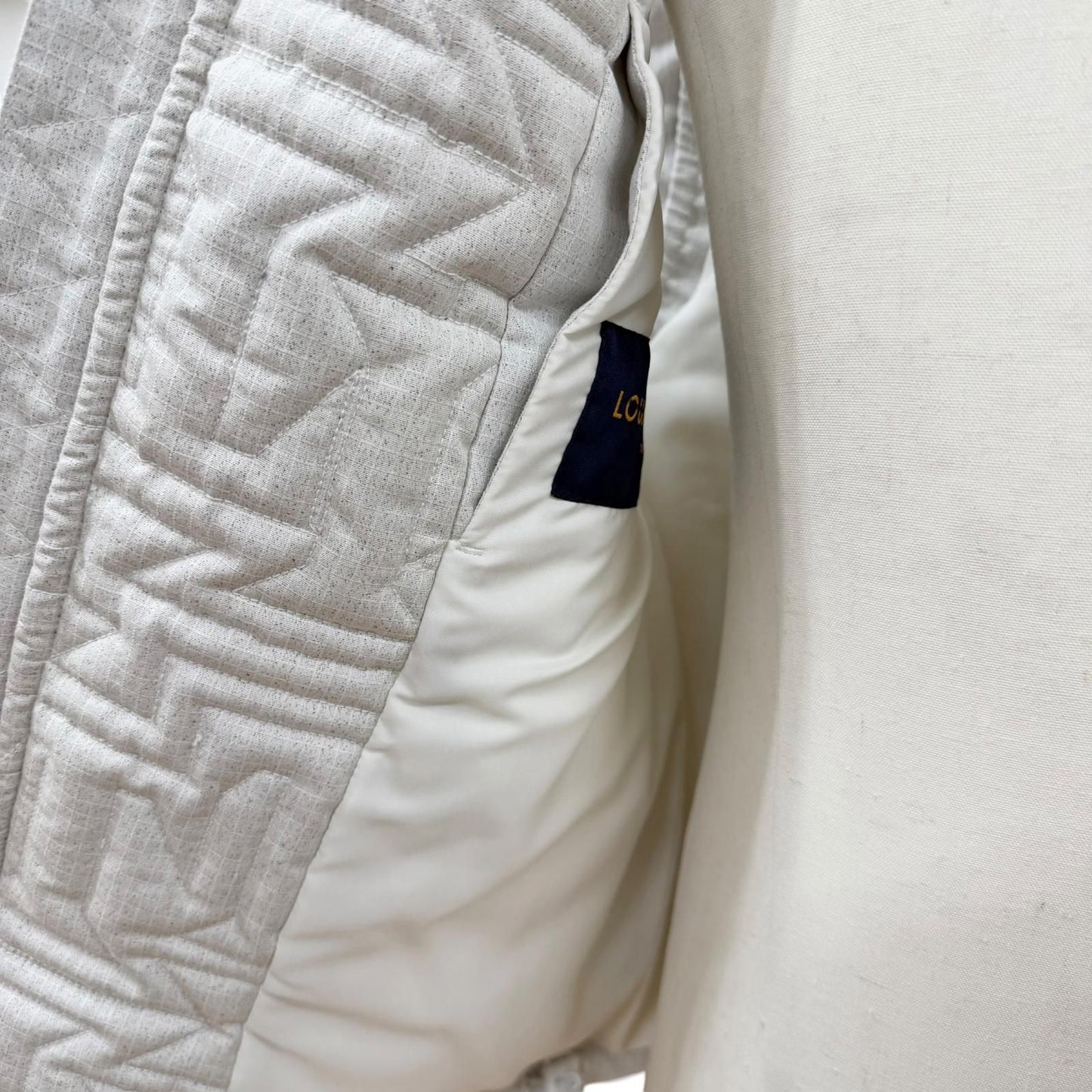 Louis Vuitton Quilted Snow Zip Up Down Vest White 46 — view 5