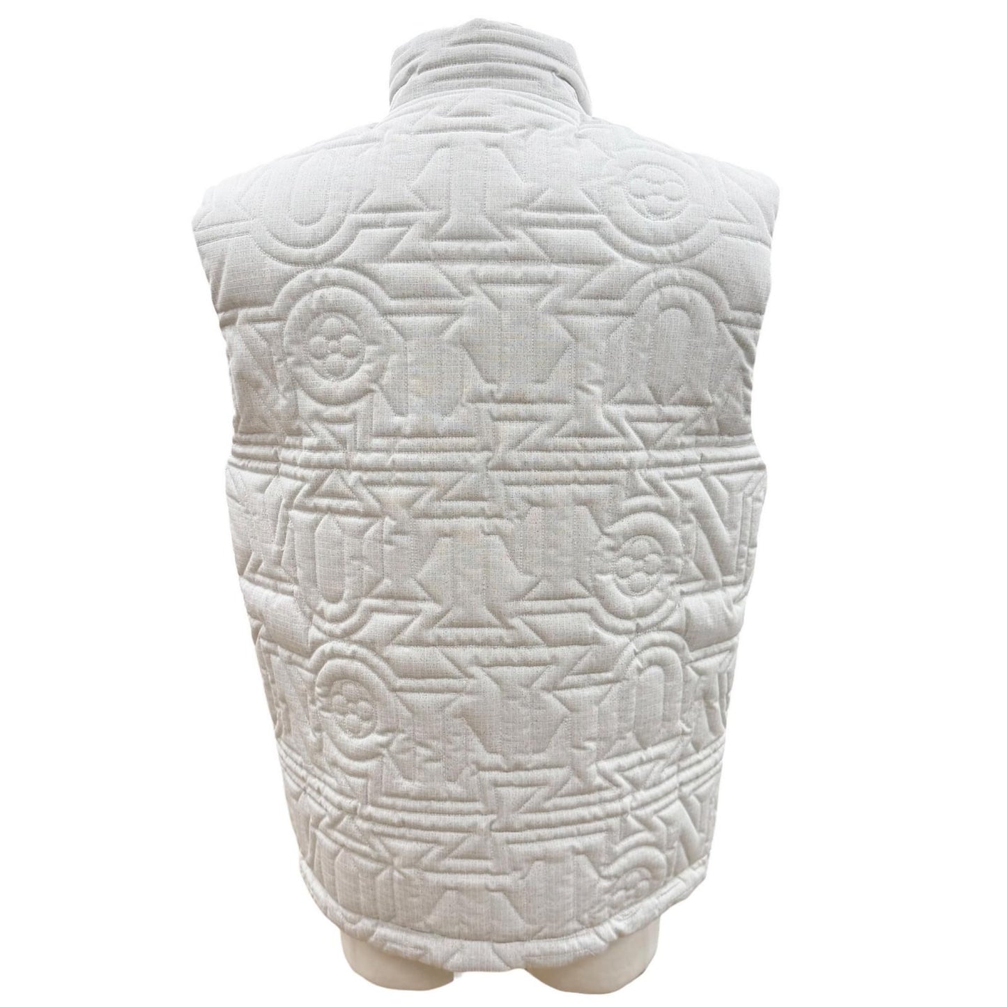 Louis Vuitton Quilted Snow Zip Up Down Vest White 46 — view 4