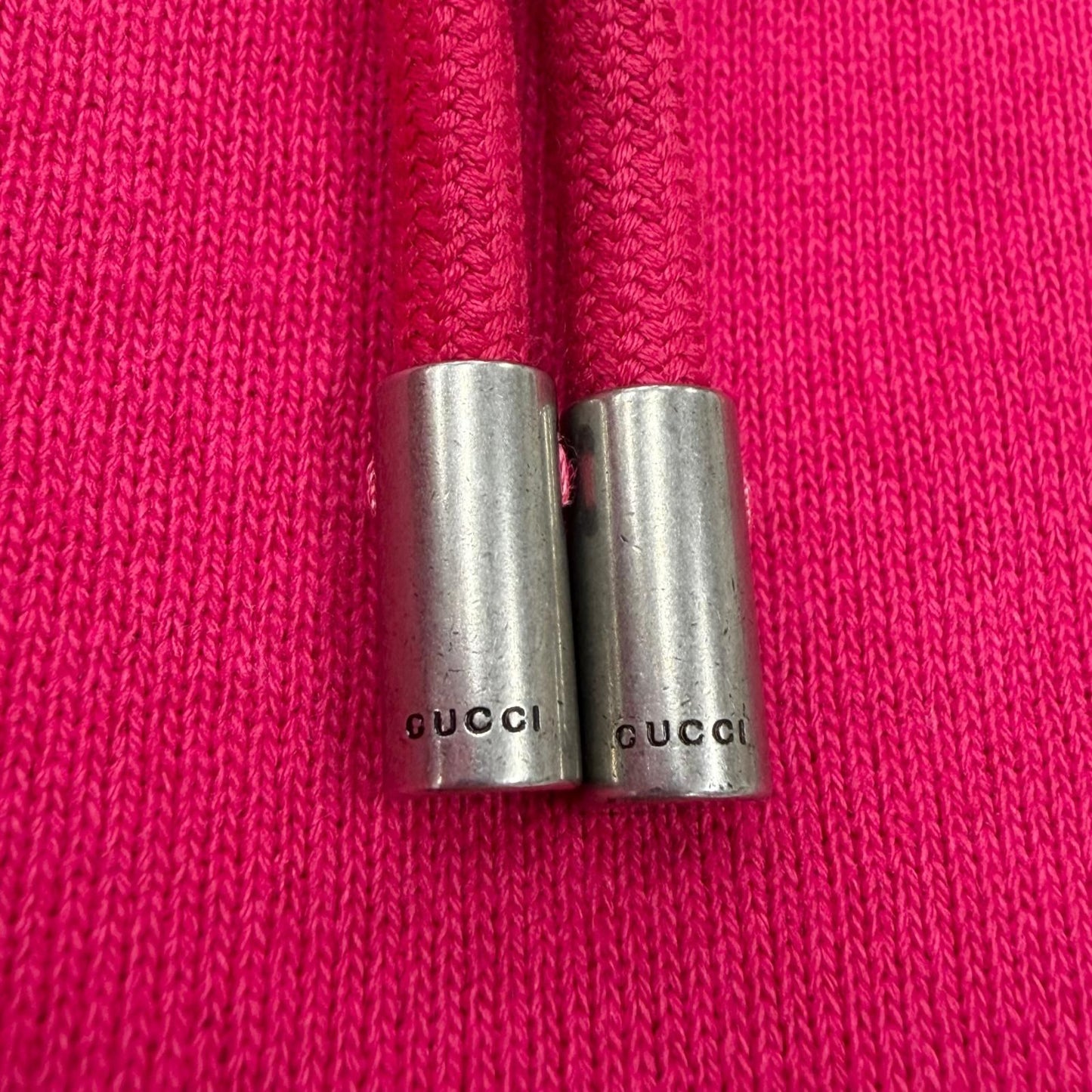 Gucci Cotton 100% Logo Print Pullover Hoodie Pink XS — view 6