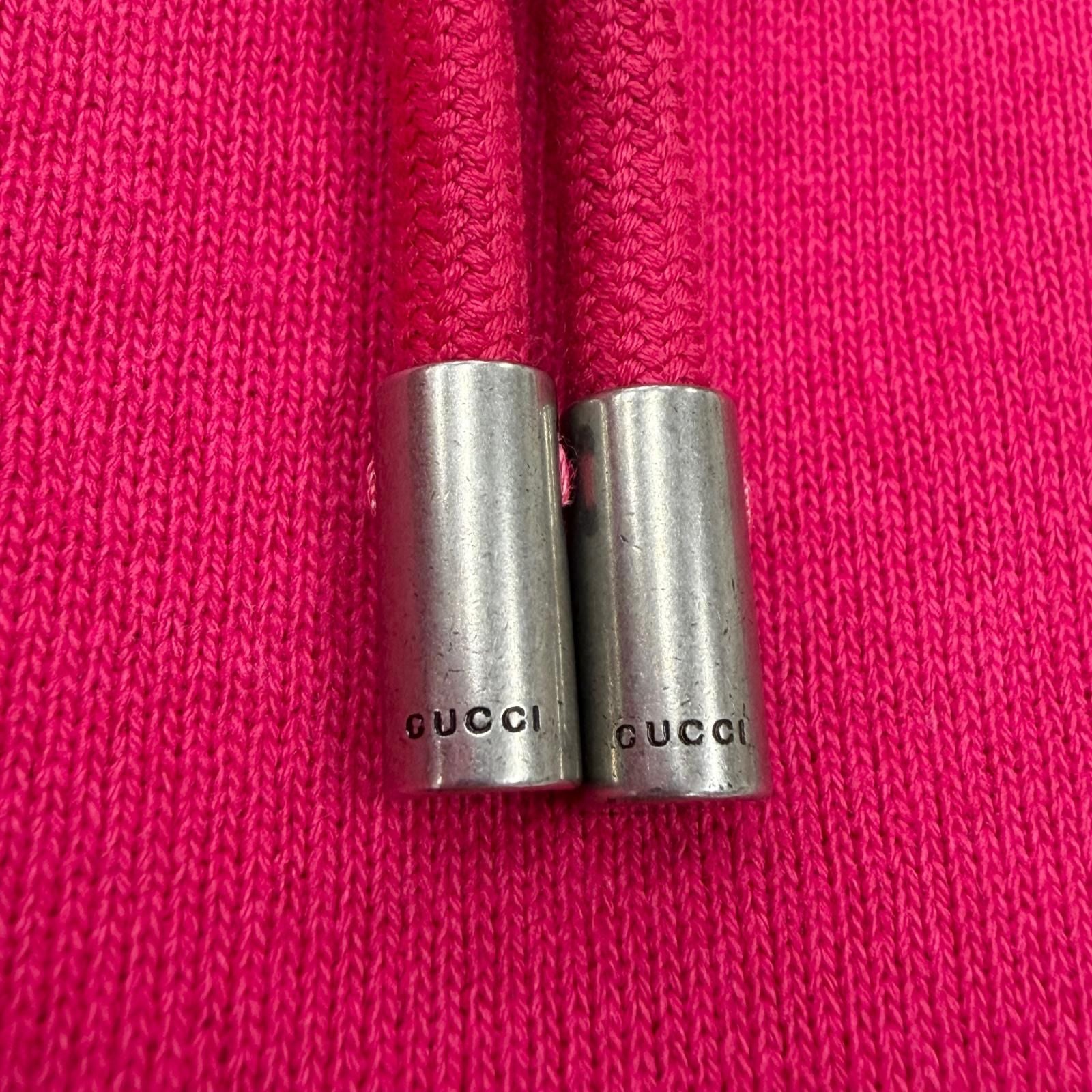 Gucci Cotton 100% Logo Print Pullover Hoodie Pink XS — view 6