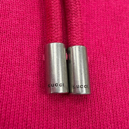 Gucci Cotton 100% Logo Print Pullover Hoodie Pink XS — view 6