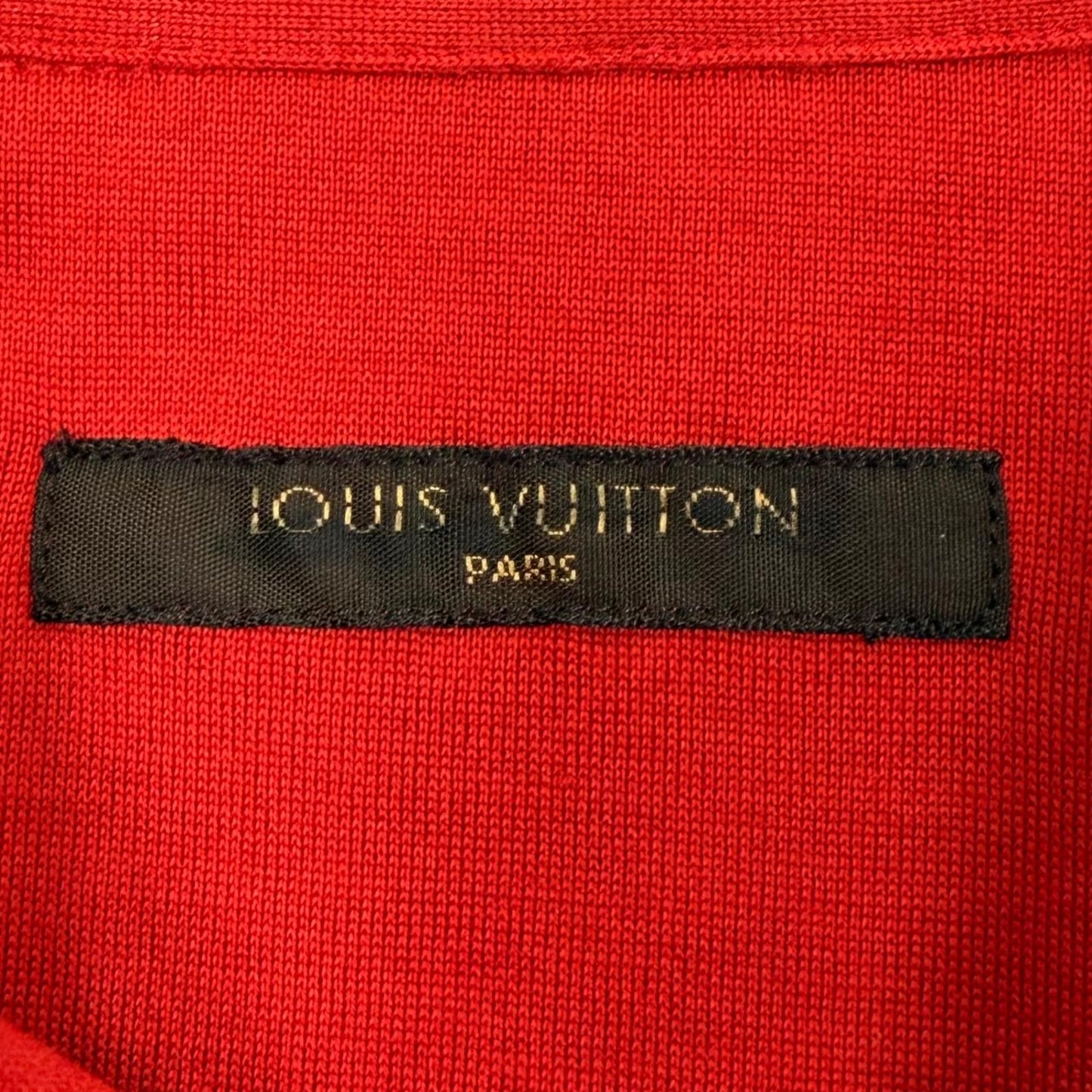 Louis Vuitton Cotton Silk Logo Embroidery Long Sleeve Shirt Red 42 — view 7