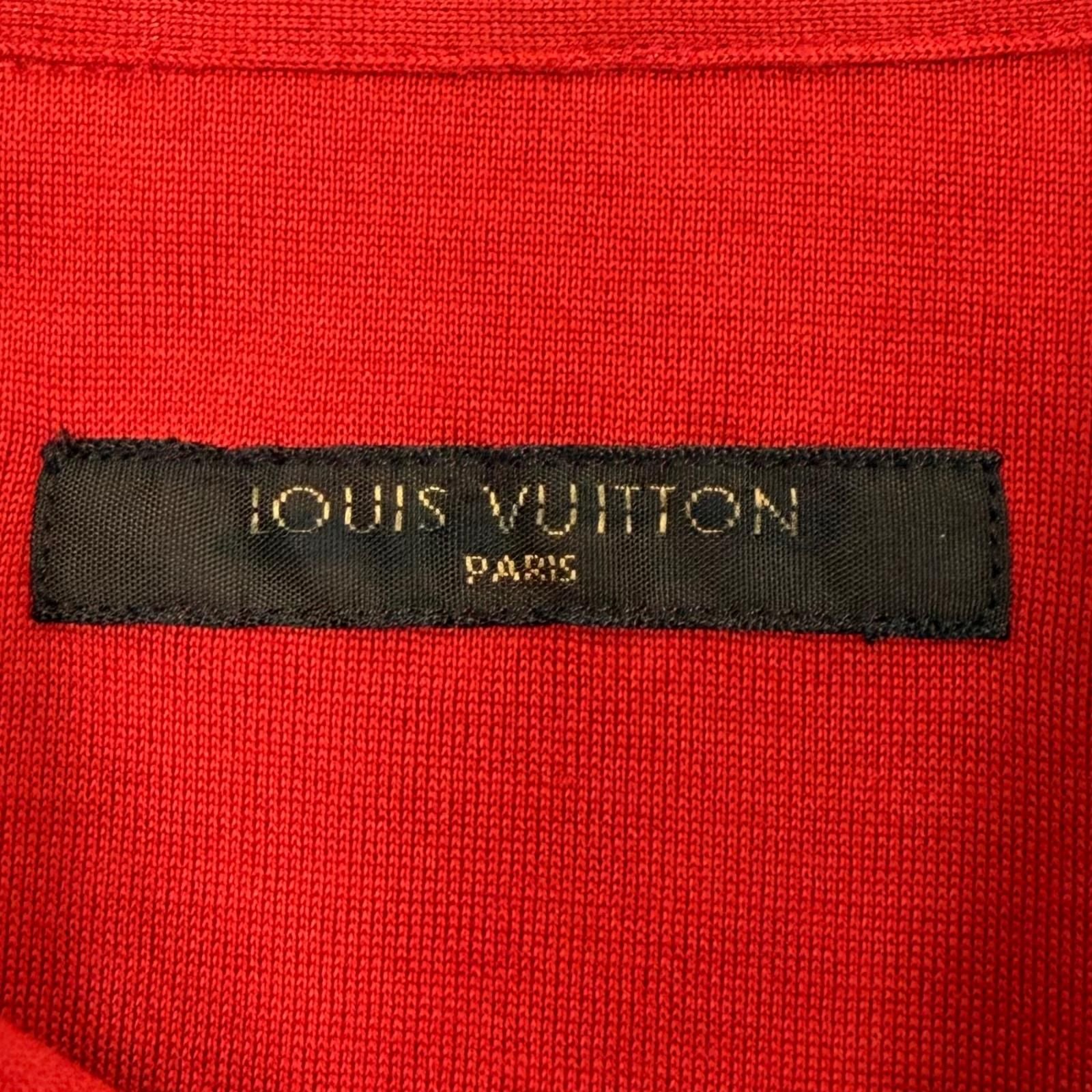 Louis Vuitton Cotton Silk Logo Embroidery Long Sleeve Shirt Red 42 — view 7