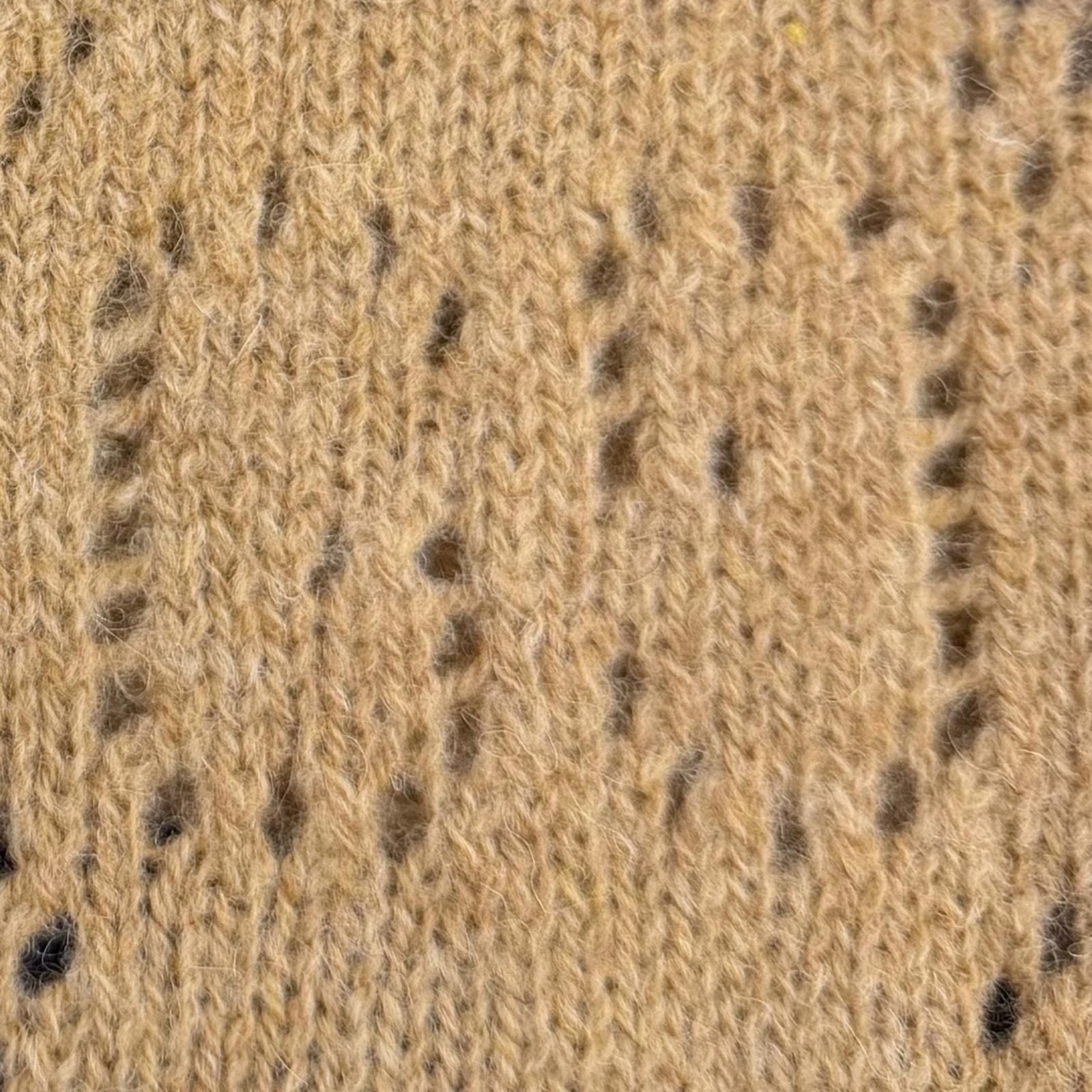 Gucci Wool Interlocking Border Knit Sweater Navy Brown XL — view 5