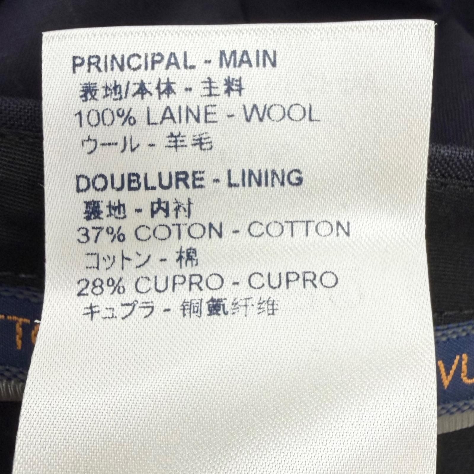 Louis Vuitton Striped Pattern Single Trousers Pants Navy 52 — view 8
