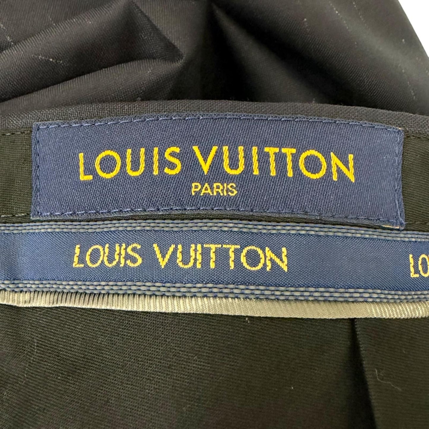 Louis Vuitton Striped Pattern Single Trousers Pants Navy 52 — view 6