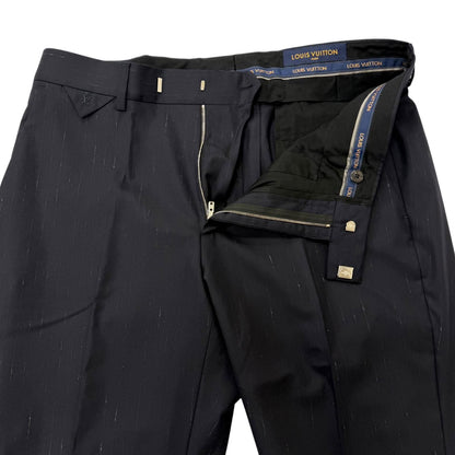 Louis Vuitton Striped Pattern Single Trousers Pants Navy 52 — view 3