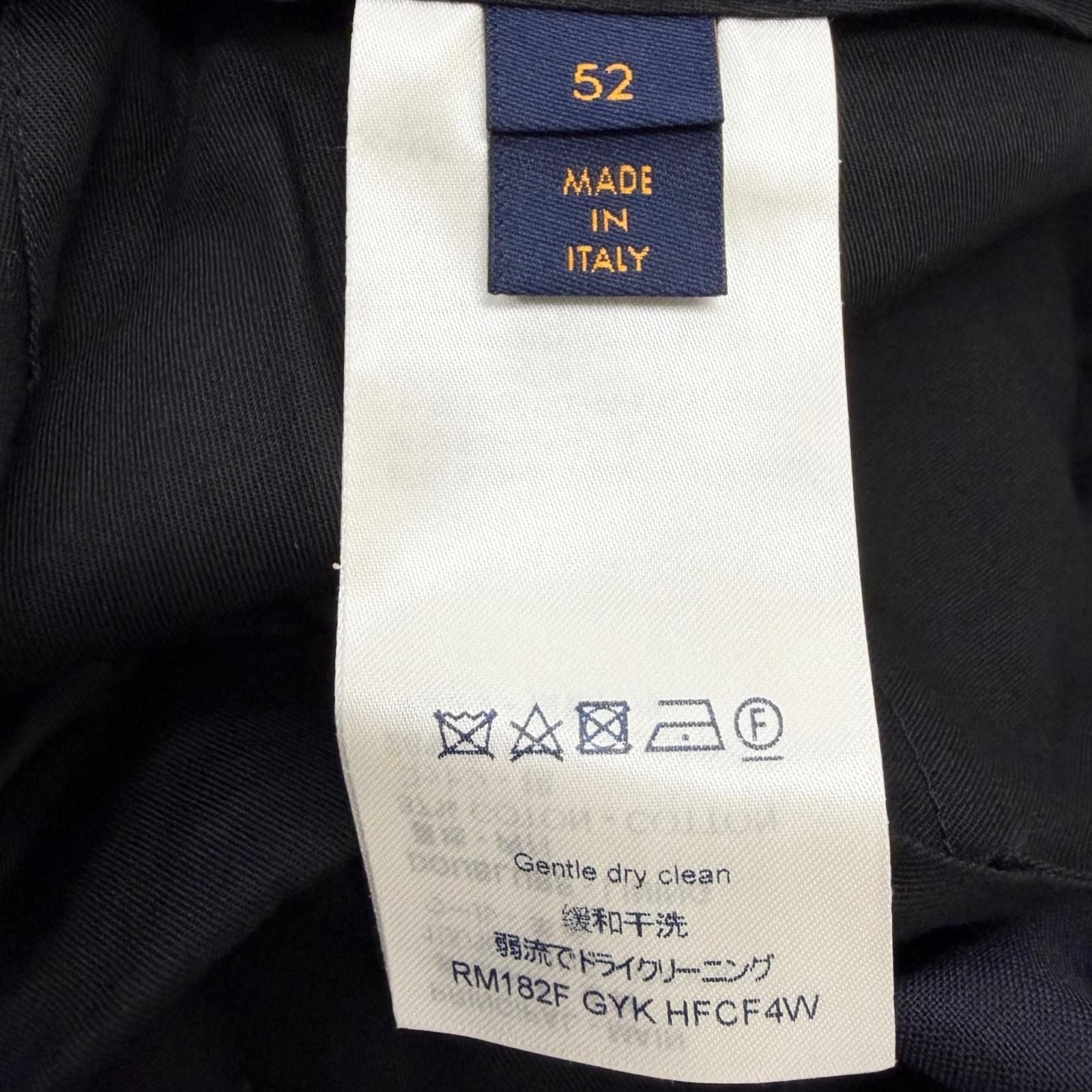 Louis Vuitton Striped Pattern Single Trousers Pants Navy 52 — view 7