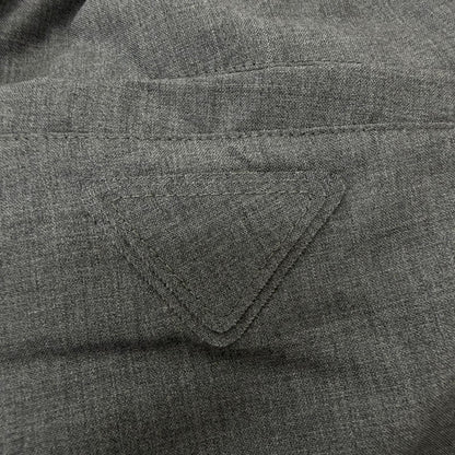 Prada Virgin Wool Cotton Triangle Patch Chef Pants Gray — view 5