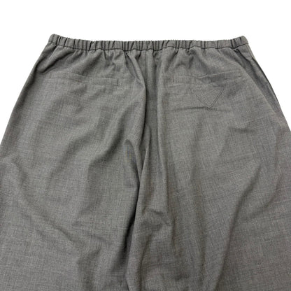 Prada Virgin Wool Cotton Triangle Patch Chef Pants Gray — view 4