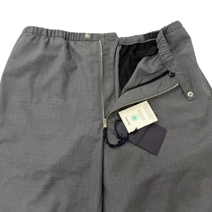 Prada Virgin Wool Cotton Triangle Patch Chef Pants Gray — view 3