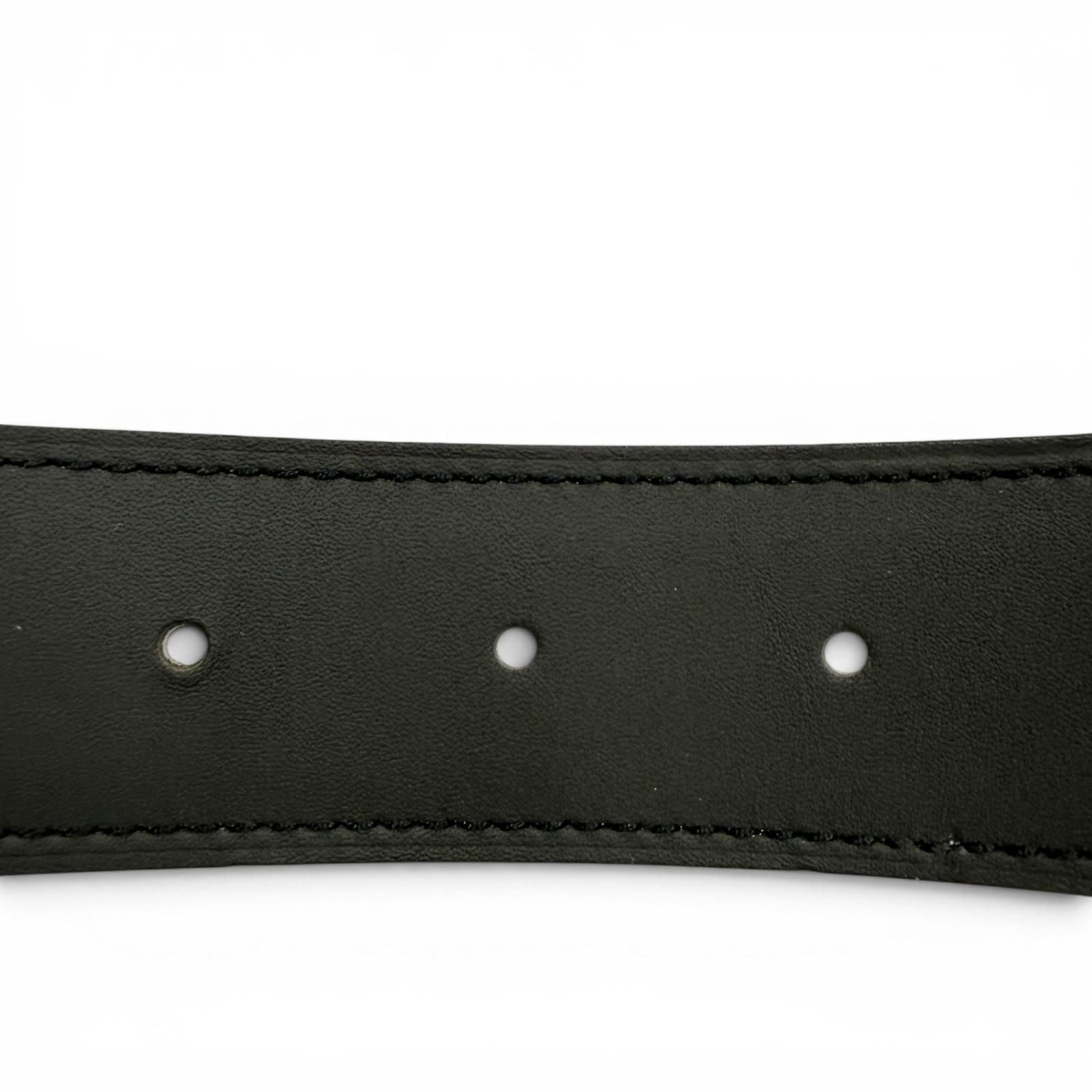 Hermes Constance Box Calf Togo Gold Logo Buckle Reversible Belt Khaki Black — view 8