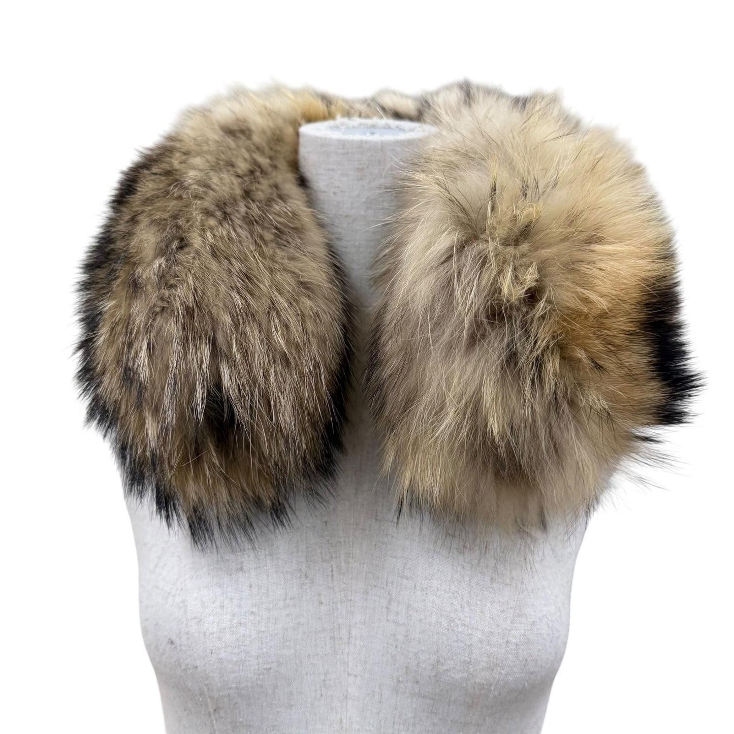 Hermes Raccoon Fur Tippet Fur Shawl Brown Scarf — view 3