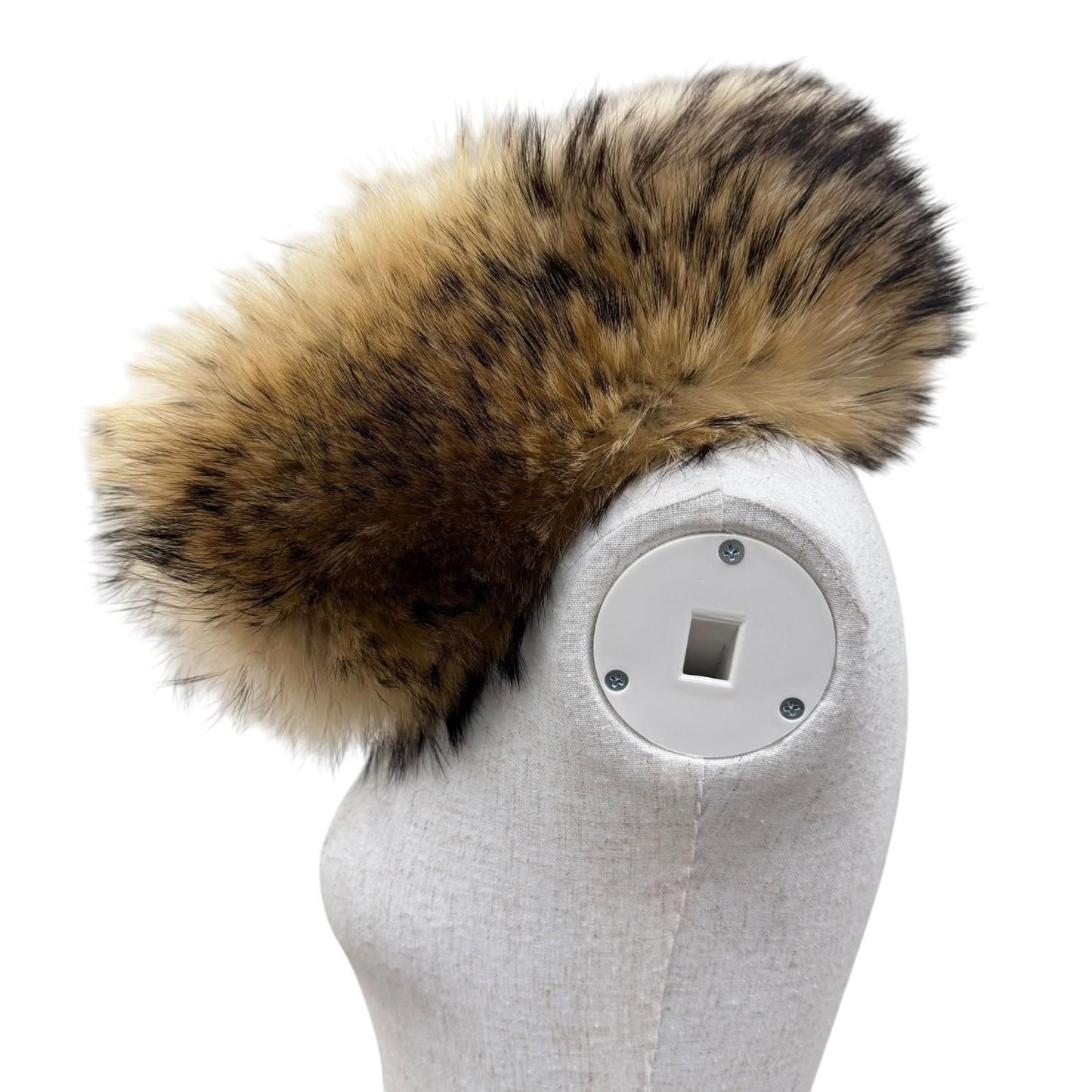 Hermes Raccoon Fur Tippet Fur Shawl Brown Scarf — view 4