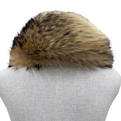 Hermes Raccoon Fur Tippet Fur Shawl Brown Scarf — view 5