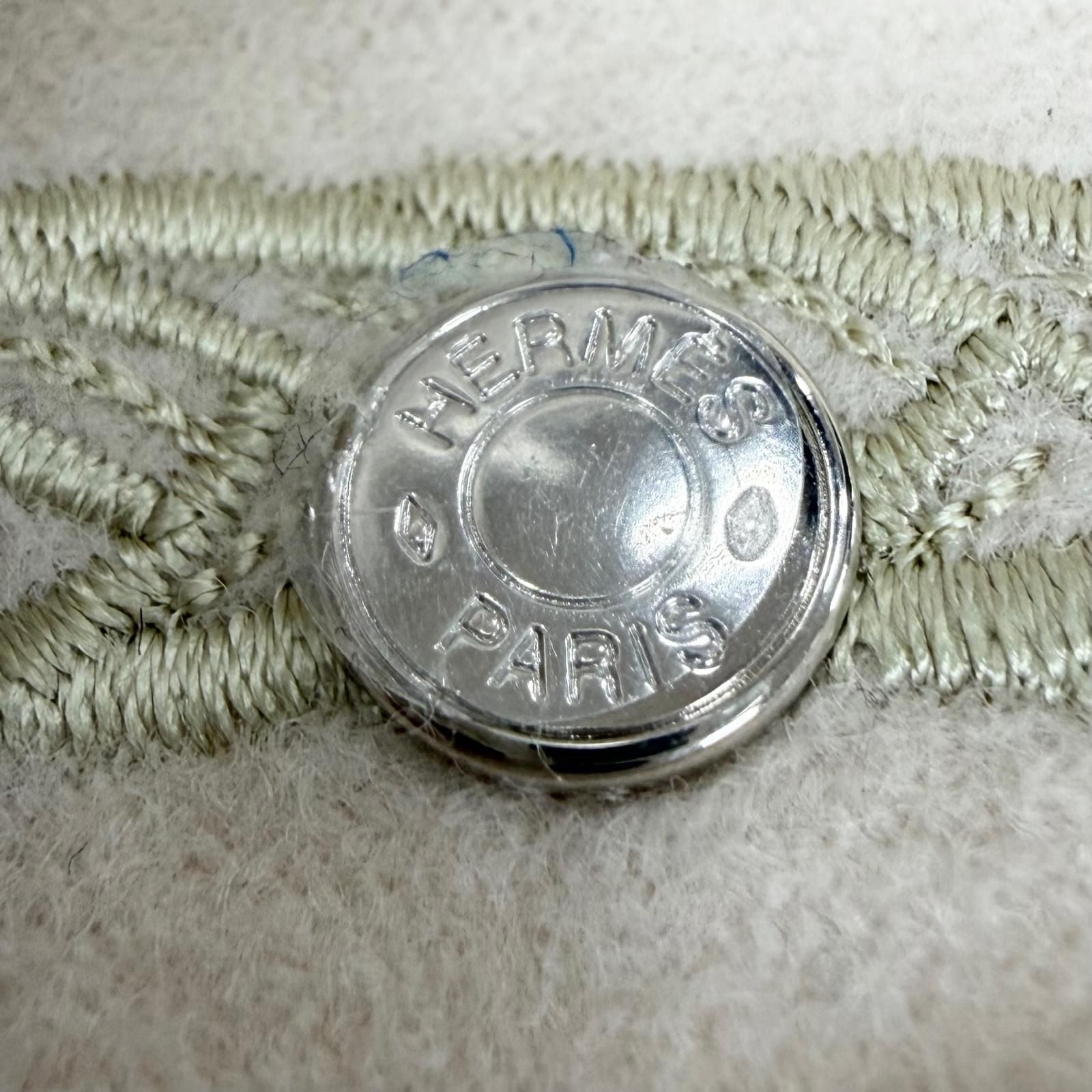 Hermes Saint Honore Anne Finesse Wool Series Beret Ivory 58 Bag Included — view 8