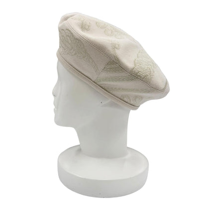 Hermes Saint Honore Anne Finesse Wool Series Beret Ivory 58 Bag Included — view 4