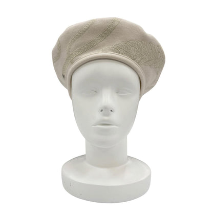 Hermes Saint Honore Anne Finesse Wool Series Beret Ivory 58 Bag Included — view 3