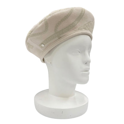 Hermes Saint Honore Anne Finesse Wool Series Beret Ivory 58 Bag Included