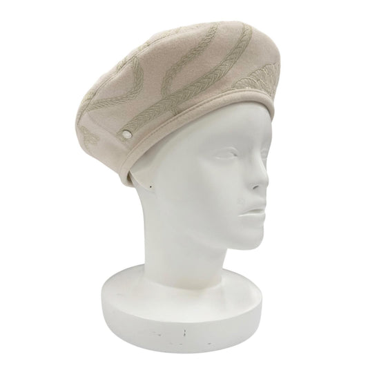 Hermes Saint Honore Anne Finesse Wool Series Beret Ivory 58 Bag Included