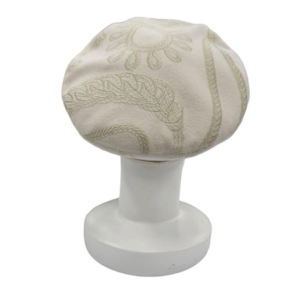 Hermes Saint Honore Anne Finesse Wool Series Beret Ivory 58 Bag Included — view 5