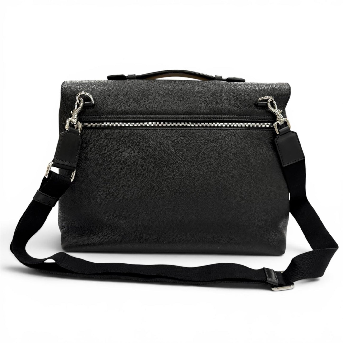 Dolce & Gabbana Leather Cushioned Pocket 2-Way Business Briefcase Black Included — view 5