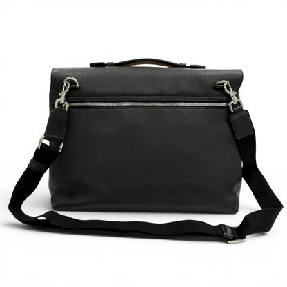 Dolce & Gabbana Leather Cushioned Pocket 2-Way Business Briefcase Black Included — view 5