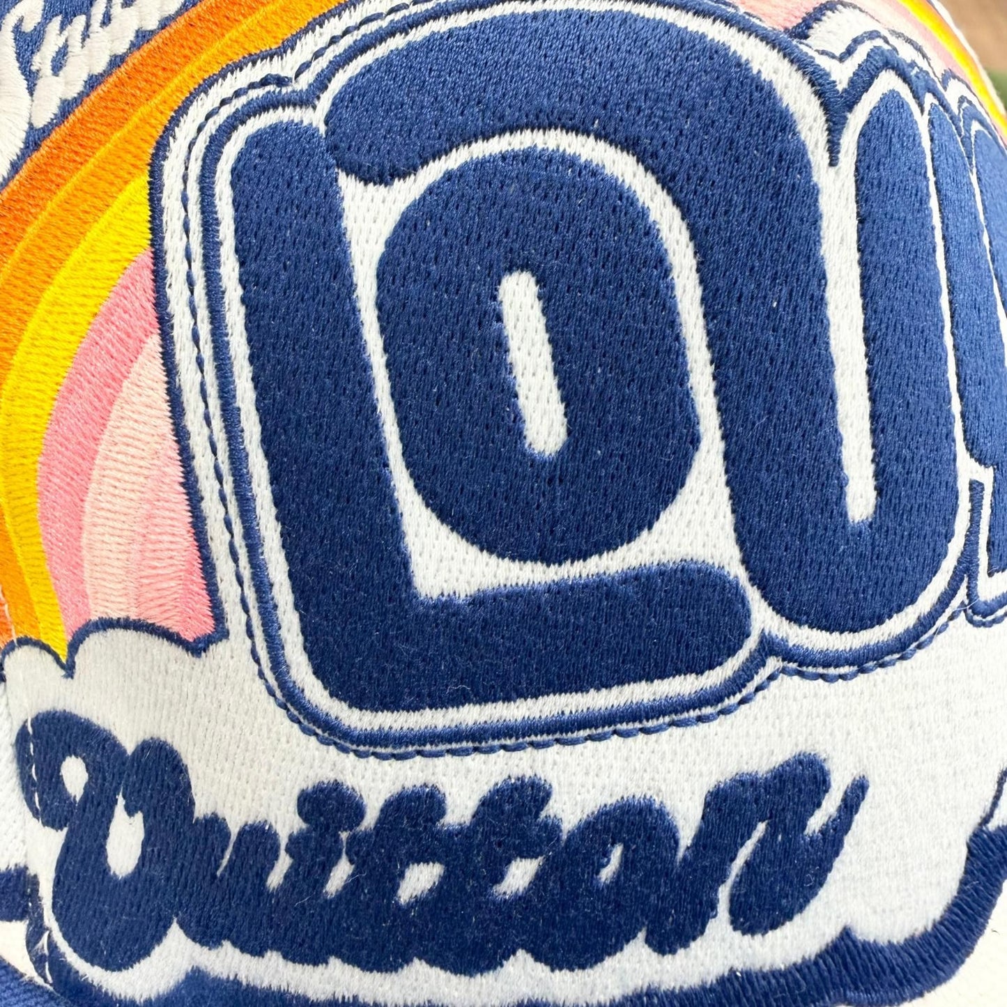 Louis Vuitton Rainbow Baseball Cap Hat Blue White — view 6