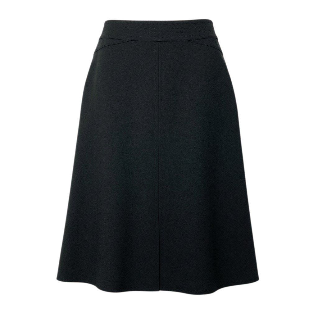 Louis Vuitton Silver Large Zip Black Mini Skirt