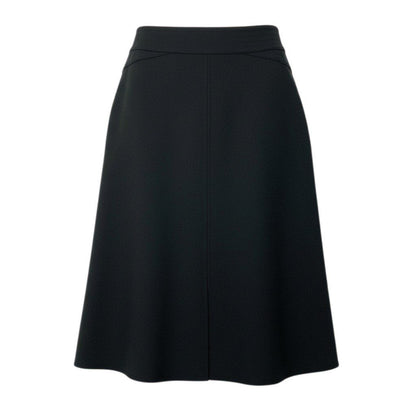 Louis Vuitton Silver Large Zip Black Mini Skirt