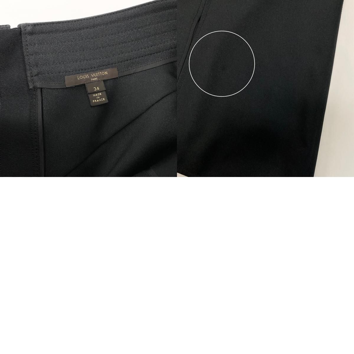 Louis Vuitton Silver Large Zip Black Mini Skirt — view 9